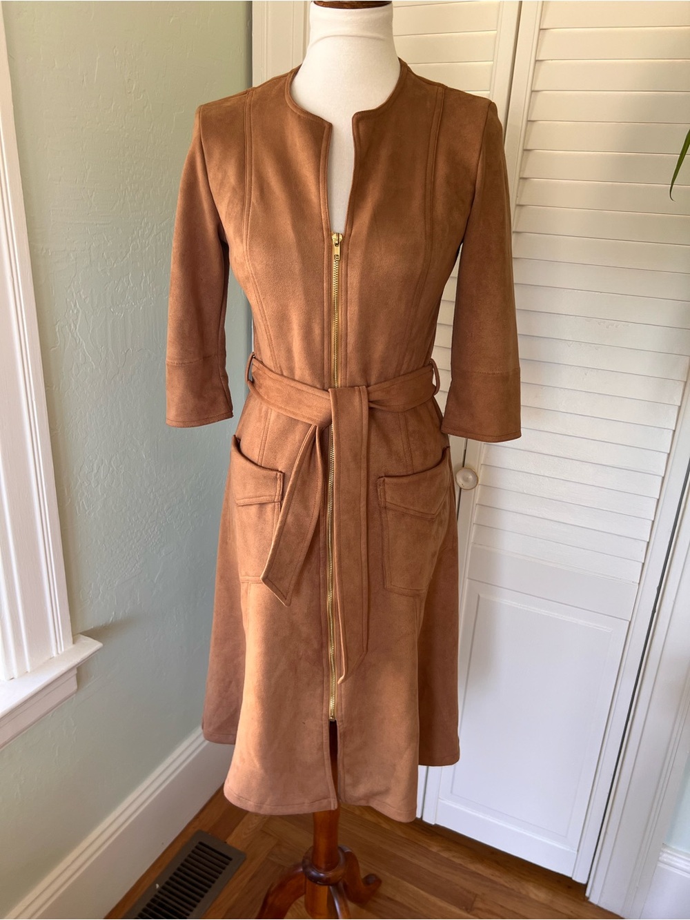 Lesley Evers Millicent Dress in Faux Suede